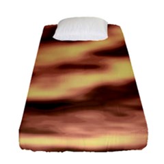 Gold Waves Flow Series 2 Fitted Sheet (single Size) by DimitriosArt