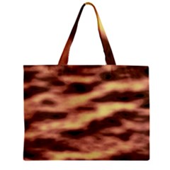 Gold Waves Flow Series 2 Zipper Mini Tote Bag by DimitriosArt