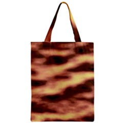 Gold Waves Flow Series 2 Zipper Classic Tote Bag by DimitriosArt