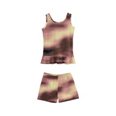 Gold Waves Flow Series 2 Kids  Boyleg Swimsuit by DimitriosArt