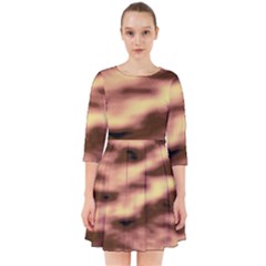 Gold Waves Flow Series 2 Smock Dress by DimitriosArt