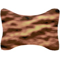 Gold Waves Flow Series 2 Seat Head Rest Cushion by DimitriosArt