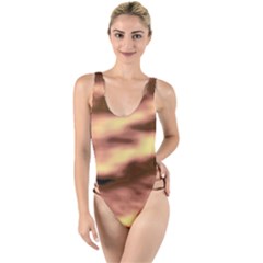 Gold Waves Flow Series 2 High Leg Strappy Swimsuit by DimitriosArt