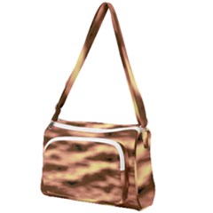 Gold Waves Flow Series 2 Front Pocket Crossbody Bag by DimitriosArt