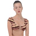 Gold Waves Flow Series 2 Cap Sleeve Ring Bikini Top View1