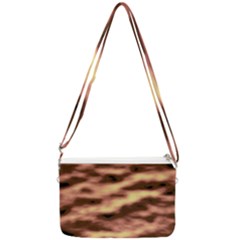 Gold Waves Flow Series 2 Double Gusset Crossbody Bag by DimitriosArt