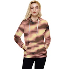 Gold Waves Flow Series 2 Women s Lightweight Drawstring Hoodie by DimitriosArt