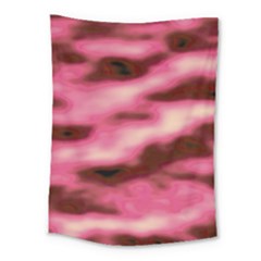 Pink  Waves Flow Series 6 Medium Tapestry by DimitriosArt