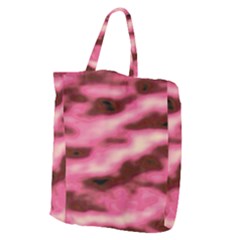 Pink  Waves Flow Series 6 Giant Grocery Tote by DimitriosArt