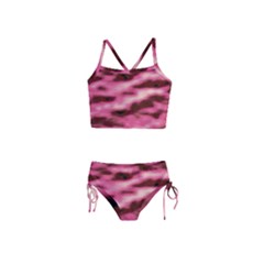 Pink  Waves Flow Series 6 Girls  Tankini Swimsuit by DimitriosArt