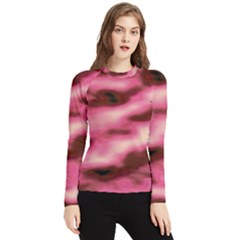 Pink  Waves Flow Series 6 Women s Long Sleeve Rash Guard by DimitriosArt