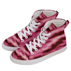 Pink  Waves Flow Series 6 Women s Hi-top Skate Sneakers by DimitriosArt