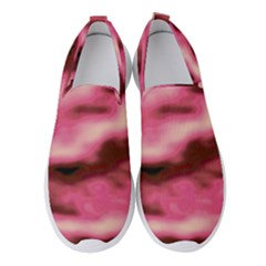 Pink  Waves Flow Series 6 Women s Slip On Sneakers by DimitriosArt