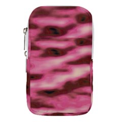 Pink  Waves Flow Series 6 Waist Pouch (small) by DimitriosArt