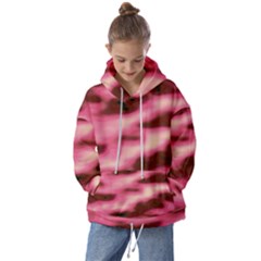 Pink  Waves Flow Series 6 Kids  Oversized Hoodie by DimitriosArt