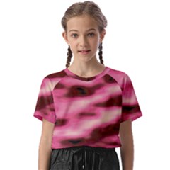 Pink  Waves Flow Series 6 Kids  Basic Tee by DimitriosArt