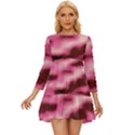 Pink  Waves Flow Series 6 Long Sleeve Babydoll Dress View1