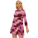 Pink  Waves Flow Series 6 Long Sleeve Babydoll Dress View2