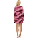 Pink  Waves Flow Series 6 Long Sleeve Babydoll Dress View4