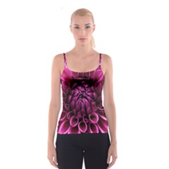 Dahlia-flower-purple-dahlia-petals Spaghetti Strap Top by Sapixe