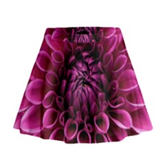 Dahlia-flower-purple-dahlia-petals Mini Flare Skirt by Sapixe