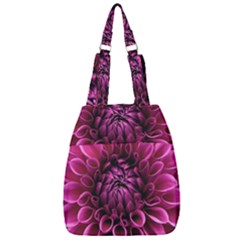 Dahlia-flower-purple-dahlia-petals Center Zip Backpack by Sapixe