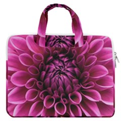 Dahlia-flower-purple-dahlia-petals Macbook Pro Double Pocket Laptop Bag (large)