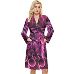 Dahlia-flower-purple-dahlia-petals Long Sleeve Velour Robe by Sapixe