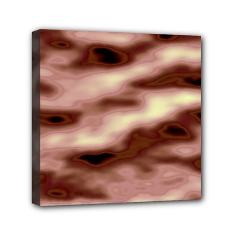 Pink  Waves Flow Series 7 Mini Canvas 6  X 6  (stretched) by DimitriosArt