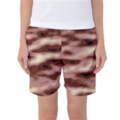 Pink  Waves Flow Series 7 Women s Basketball Shorts by DimitriosArt