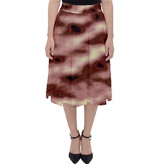 Pink  Waves Flow Series 7 Classic Midi Skirt by DimitriosArt