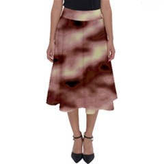 Pink  Waves Flow Series 7 Perfect Length Midi Skirt by DimitriosArt