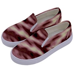 Pink  Waves Flow Series 7 Kids  Canvas Slip Ons by DimitriosArt