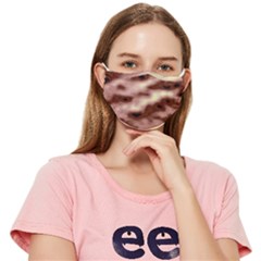 Pink  Waves Flow Series 7 Fitted Cloth Face Mask (adult) by DimitriosArt