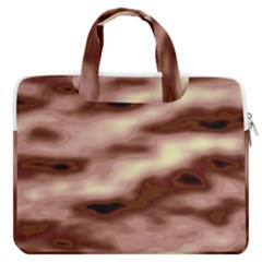 Pink  Waves Flow Series 7 Macbook Pro Double Pocket Laptop Bag by DimitriosArt