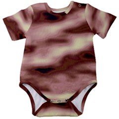 Pink  Waves Flow Series 7 Baby Short Sleeve Onesie Bodysuit by DimitriosArt