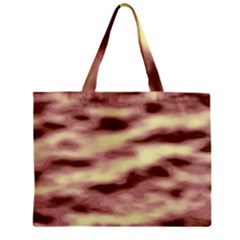 Pink  Waves Flow Series 8 Zipper Mini Tote Bag by DimitriosArt