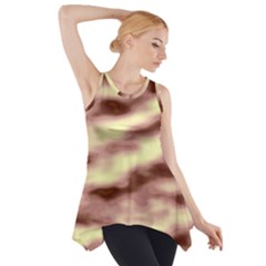 Pink  Waves Flow Series 8 Side Drop Tank Tunic by DimitriosArt