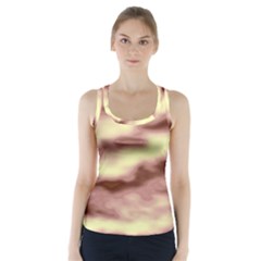 Pink  Waves Flow Series 8 Racer Back Sports Top by DimitriosArt