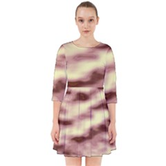 Pink  Waves Flow Series 8 Smock Dress by DimitriosArt