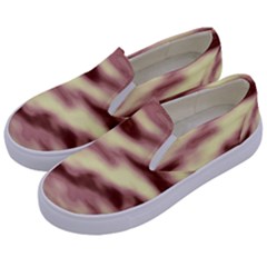 Pink  Waves Flow Series 8 Kids  Canvas Slip Ons by DimitriosArt