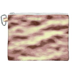 Pink  Waves Flow Series 8 Canvas Cosmetic Bag (xxl) by DimitriosArt