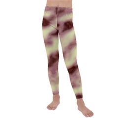 Pink  Waves Flow Series 8 Kids  Lightweight Velour Leggings by DimitriosArt