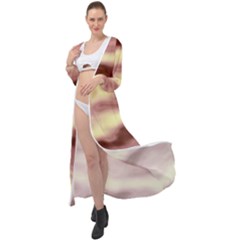 Pink  Waves Flow Series 8 Maxi Chiffon Beach Wrap by DimitriosArt