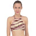 Pink  Waves Flow Series 8 Racer Front Bikini Top View1