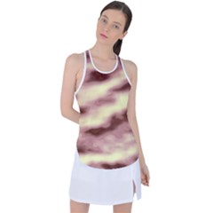 Pink  Waves Flow Series 8 Racer Back Mesh Tank Top by DimitriosArt