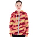 Red Waves Flow Series 3 Women s Zipper Hoodie View1