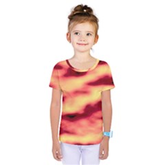 Red Waves Flow Series 3 Kids  One Piece Tee