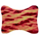 Red Waves Flow Series 3 Velour Seat Head Rest Cushion View1