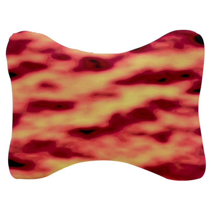 Red Waves Flow Series 3 Velour Seat Head Rest Cushion